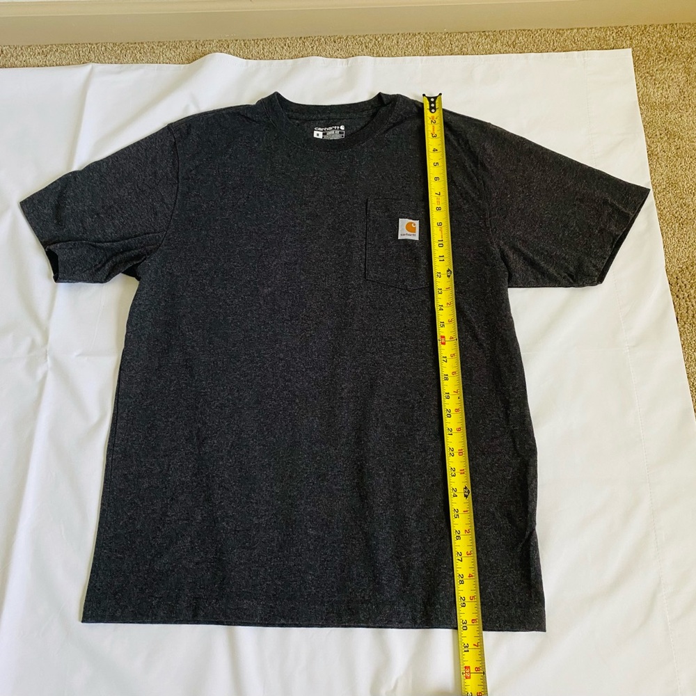 Men’s Carhartt Heavy Duty Pocket Tee Shirt in Charcoal Gray.  Size Medium.  EUC - Picture 6 of 14